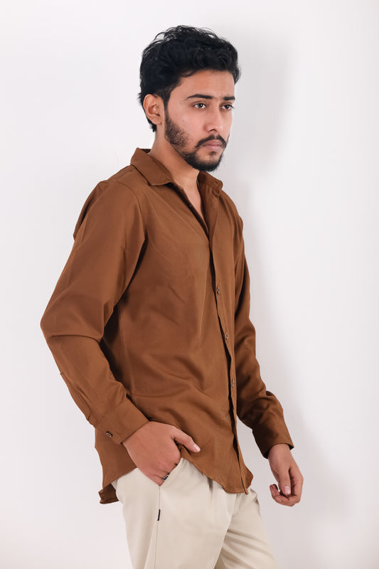 Cherry Cotton Shirt – Chocolate