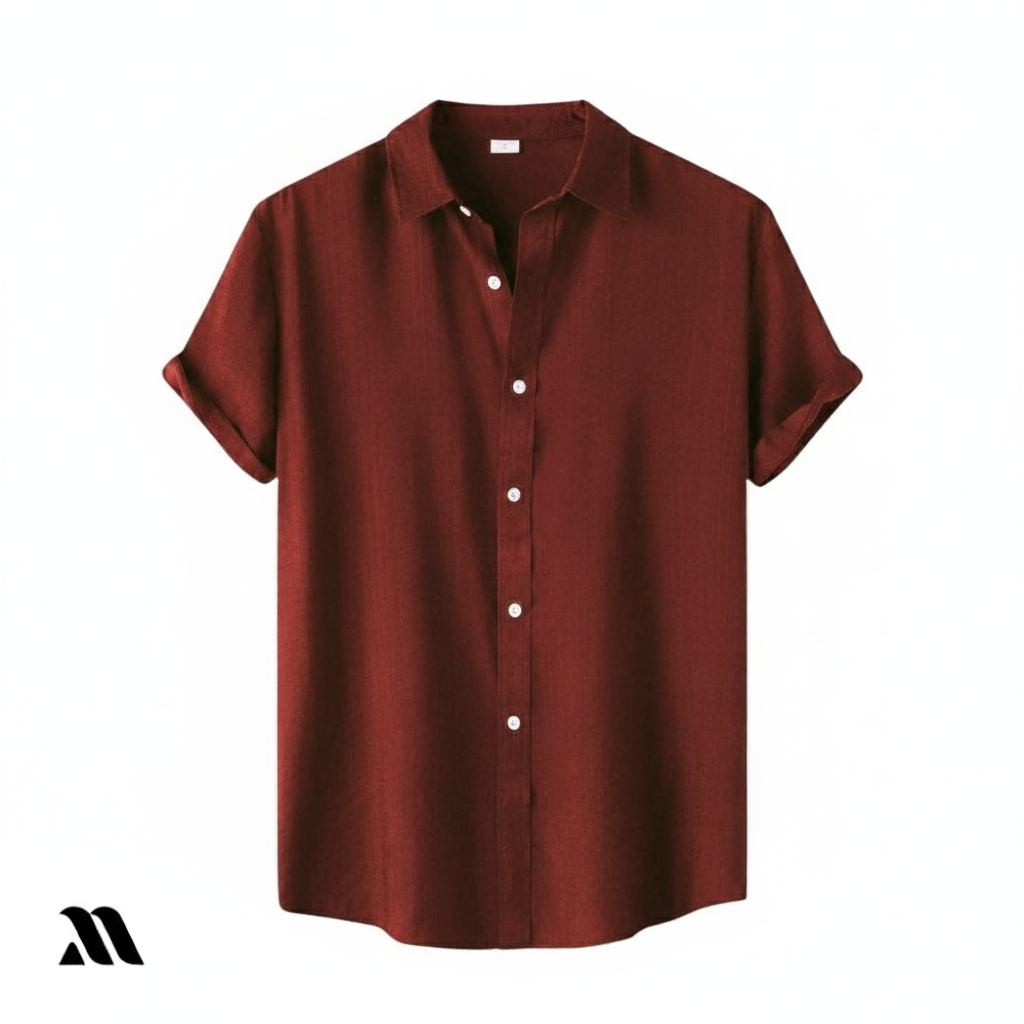 PREMIUM HALF SLEEVE SHIRT-Maroon