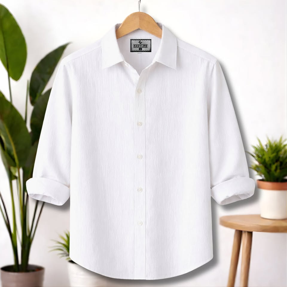 Zafran Full Sleeve Casual Shirt -White