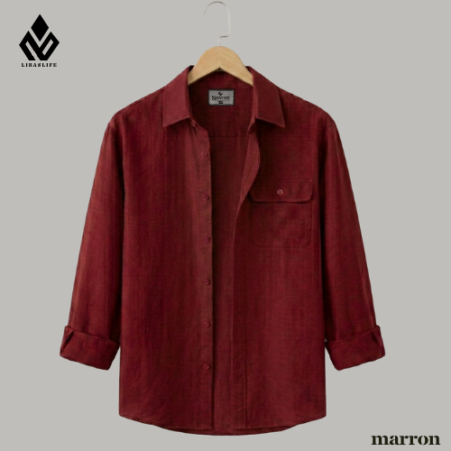 Single Pocket Casual Shirt - Marron