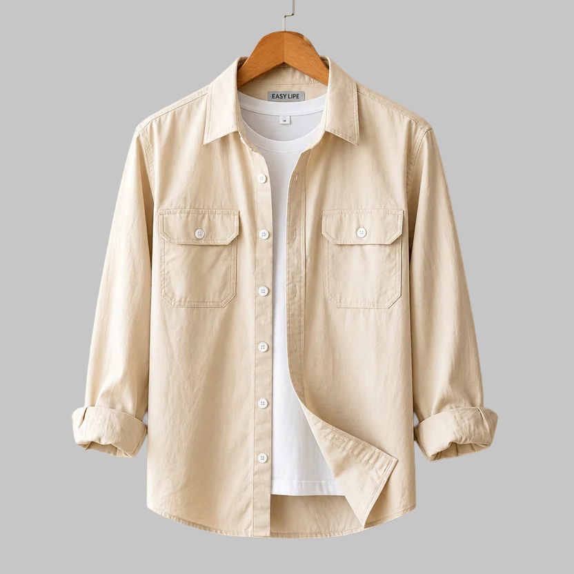 Premium Tow Procket Shirt -Cream