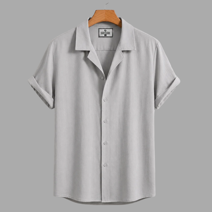 Cuban Half Sleeve Shirt - Ash