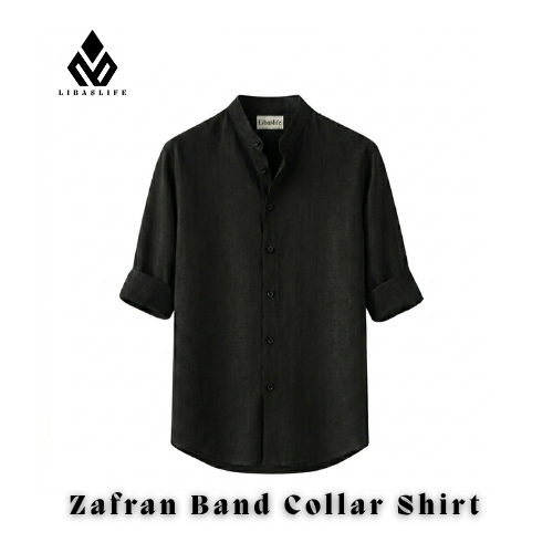 Zafran Band Collar Shirt