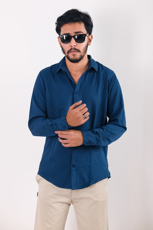 Cherry Cotton Shirt – Royal Blue