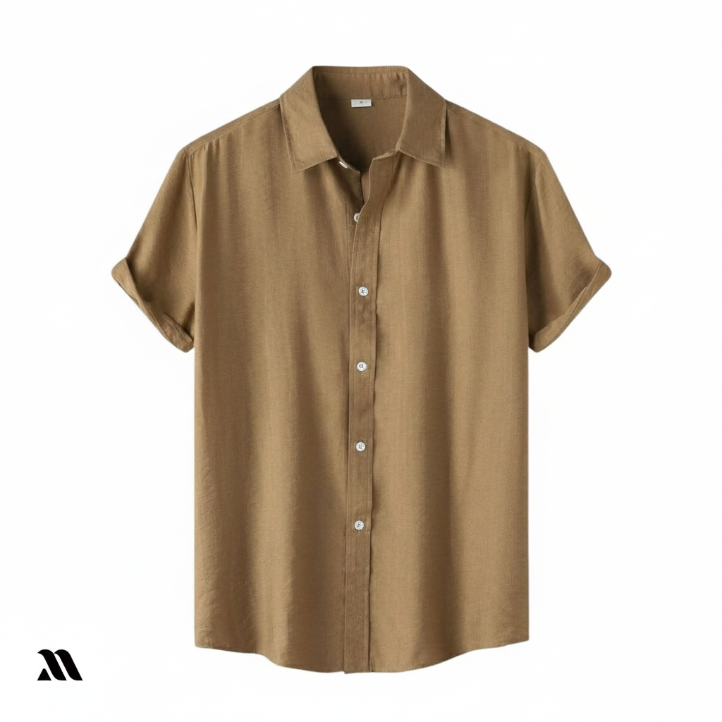 PREMIUM HALF SLEEVE SHIRT-Biscuit