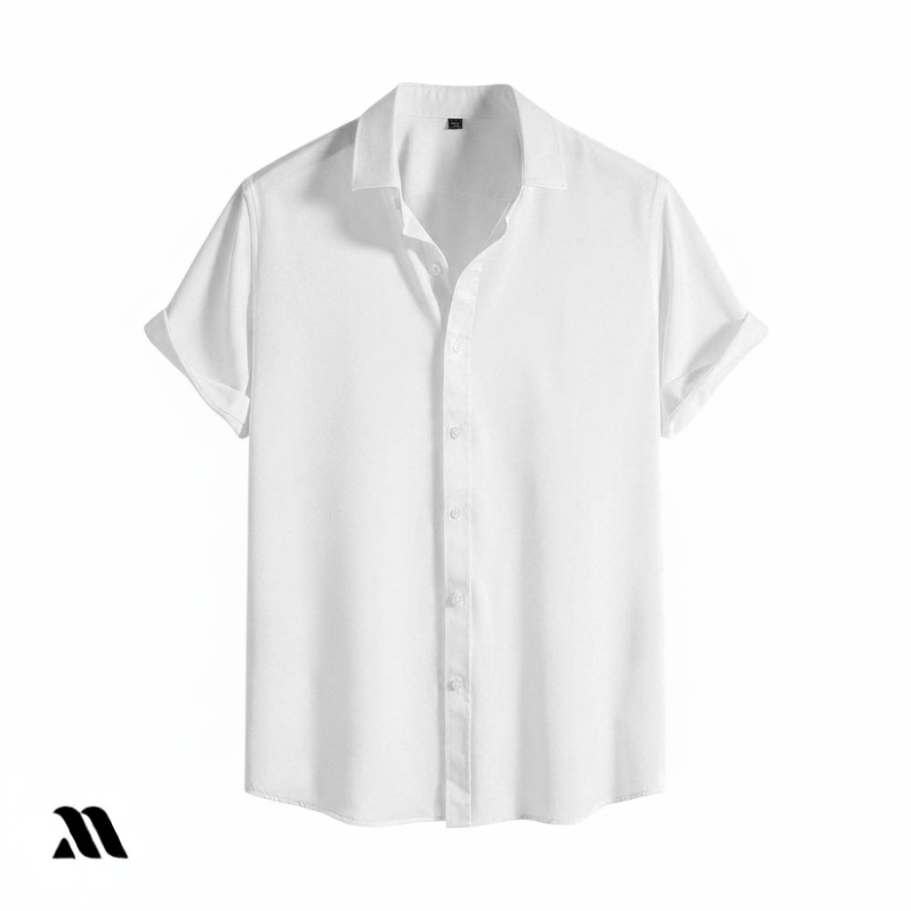 PREMIUM HALF SLEEVE SHIRT-White