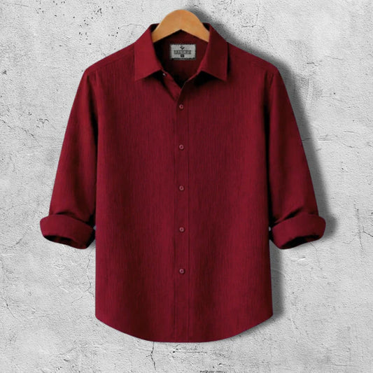 Zafran Full Sleeve Casual Shirt -Marron