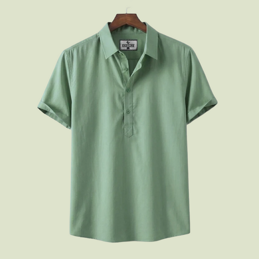 Premium Half Sleeve Cotton Katua - Lemon