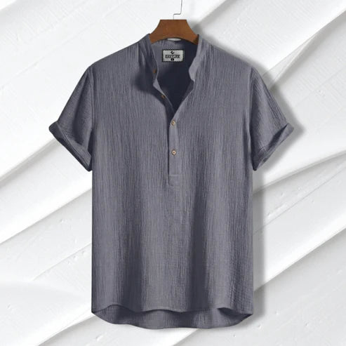 China Cotton Half Sleeve Katua - Ash