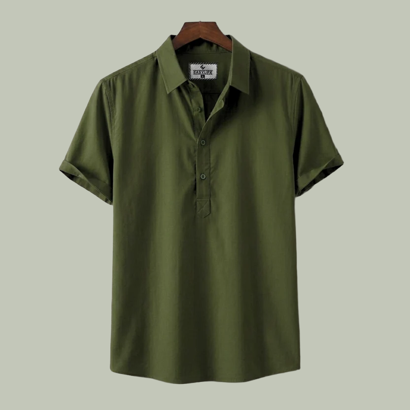 Premium Half Sleeve Cotton Katua -  Olive