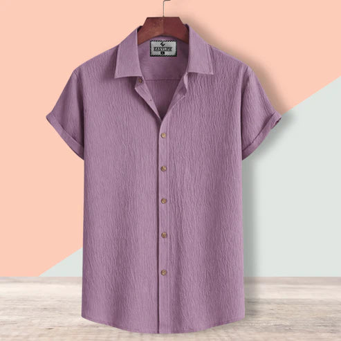 Zafran Half Sleeve Casual Shirt - Deep Onion