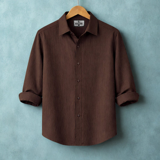 Zafran Full Sleeve Casual Shirt - Chocolate
