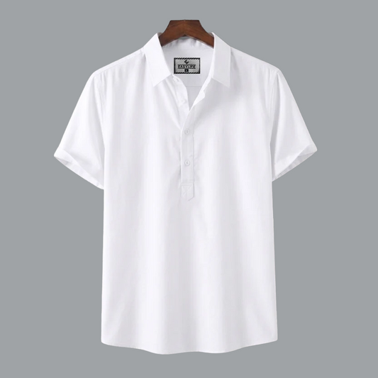 Premium Half Sleeve Cotton Katua -   White