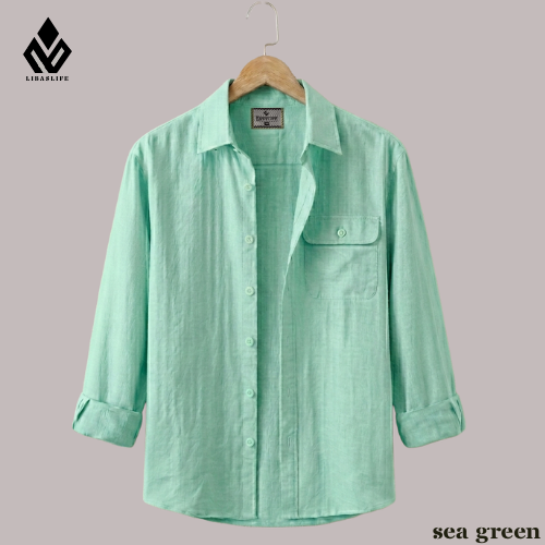 Single Pocket Casual Shirt - Sea green
