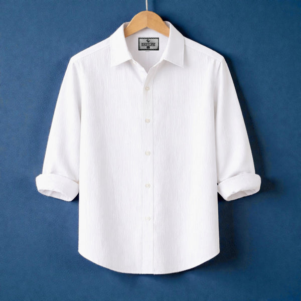 Zafran Full Sleeve Casual Shirt -White