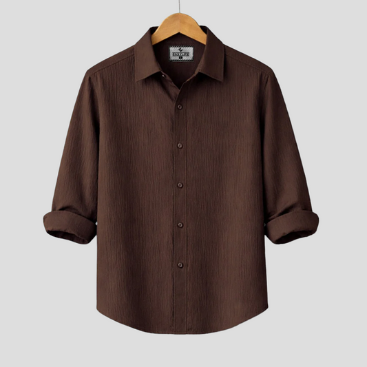 Zafran Full Sleeve Casual Shirt - Chocolate