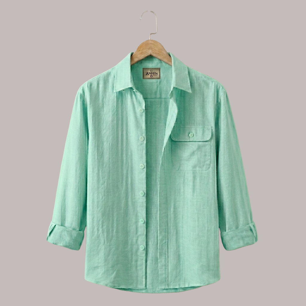 Single Pocket Casual Shirt - Sea green