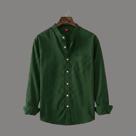 Single Pocket Casual Shirt -Green