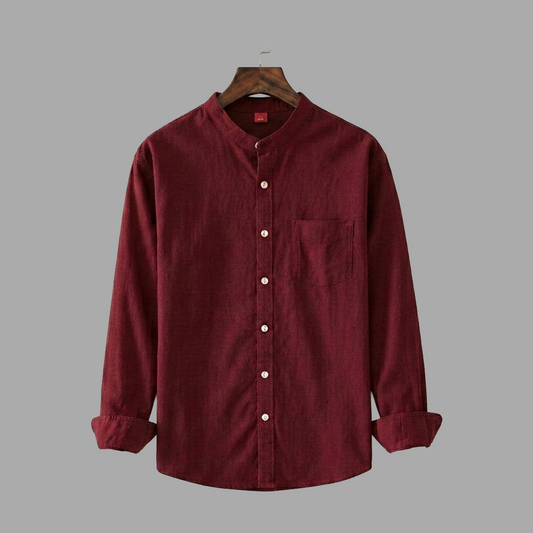 Single Pocket Casual Shirt -Marron