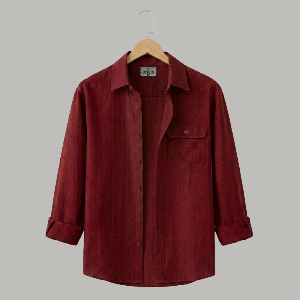 Single Pocket Casual Shirt - Marron