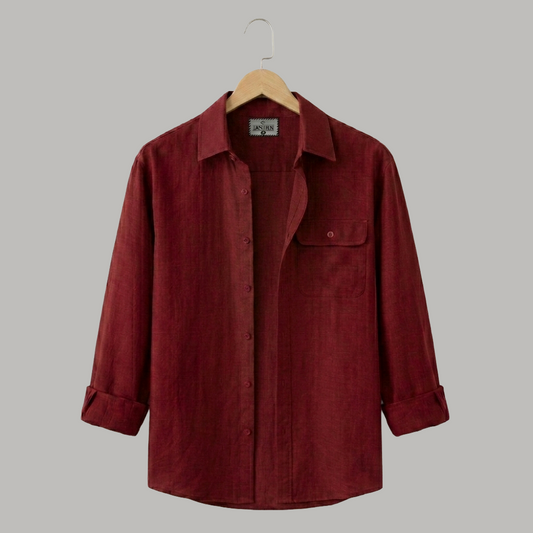 Single Pocket Casual Shirt - Marron