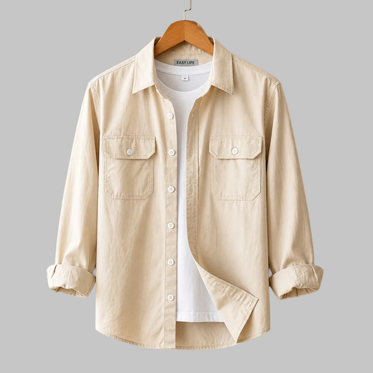 Premium Tow Procket  Shirt -Cream