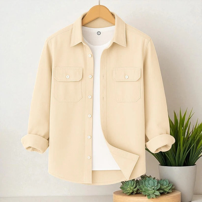 Premium Tow Procket  Shirt -Cream