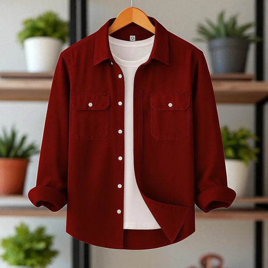 Premium Tow Procket Shirt -Marron
