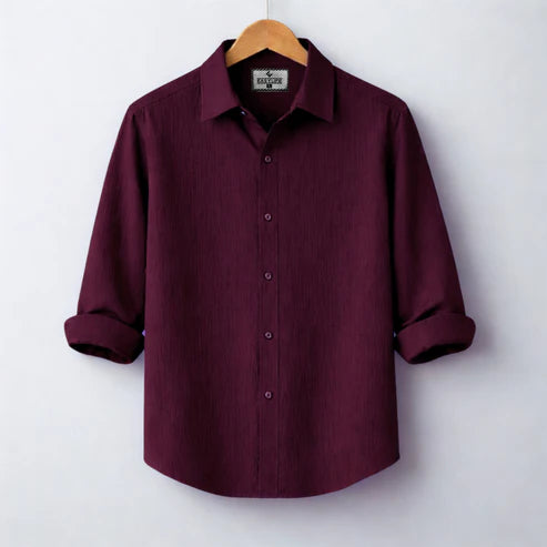 Zafran Full Sleeve Casual Shirt - Wine
