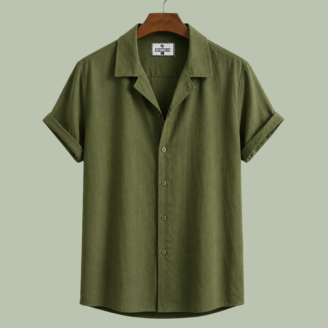 Cuban Half Sleeve Shirt - Olive